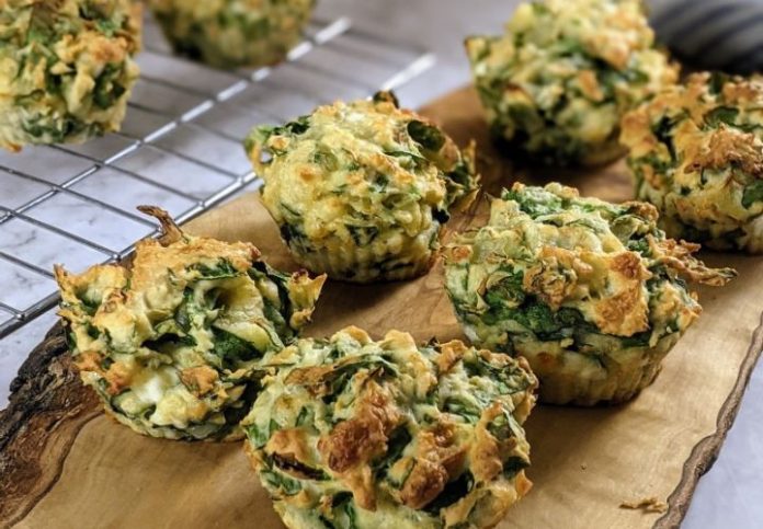 Savoury Spinach Muffins with a Cheesy Twist