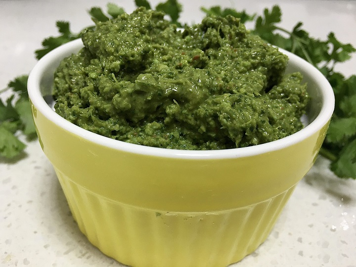 Spicy & Tangy Coriander Pesto Infused with Chilli and Lime
