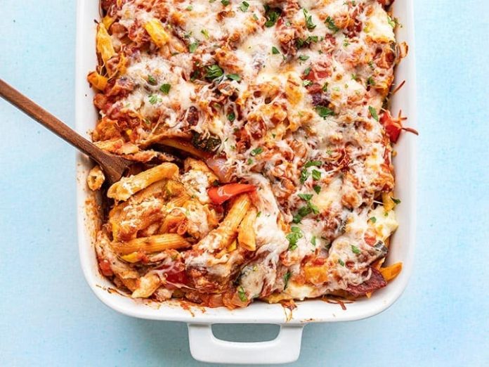 Baking Penne with Roasted Vegetables