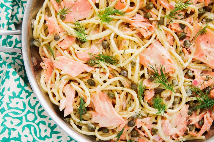 Delectable Smoked Salmon Linguine