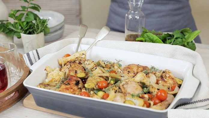 Rooibos Infused Tray Bake with Chicken